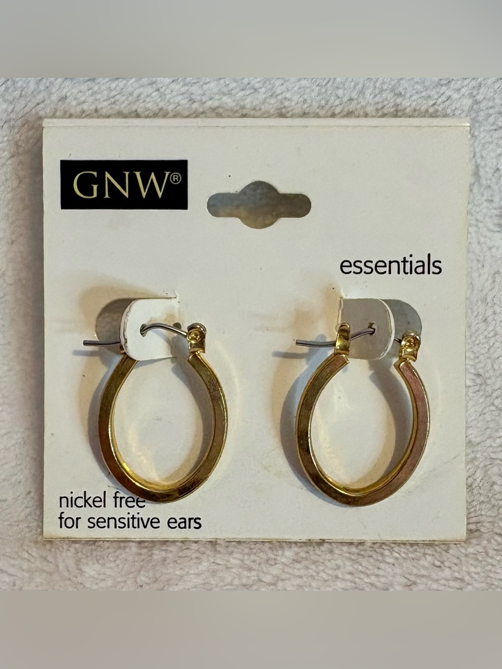 GNW Gold Oval Hoop Earrings